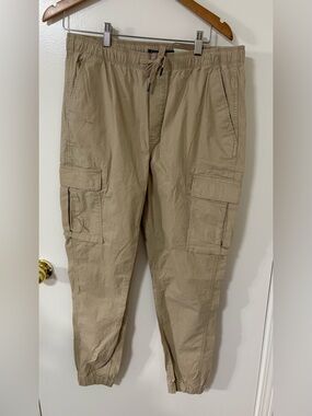George Tan Cargo Pants with Utility Pockets